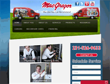 Tablet Screenshot of macgregorplumbing.com